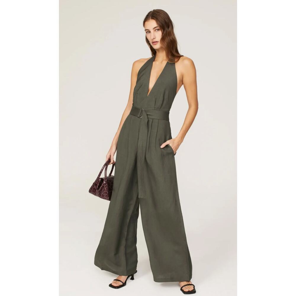 Adam Lippes x RTR Sage Halter Green Jumpsuit